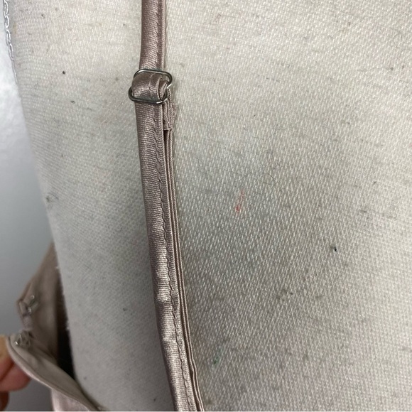 Birdy Grey Lisa Long Satin Dress Taupe Size 4 leg slit - Picture 10 of 12